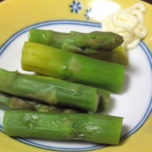 栄養まるごと☆レンジゆでアスパラ